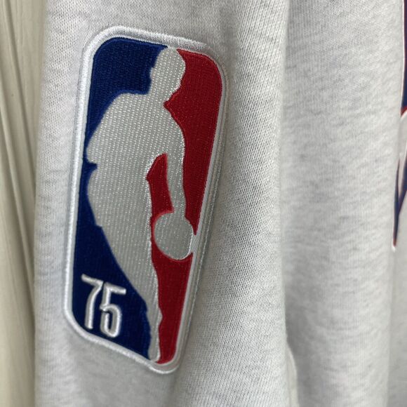 Nike NBA Philadelphia 76ers 75th Anniversary Sweatshirt Gray Mens Size Small - Picture 5 of 9